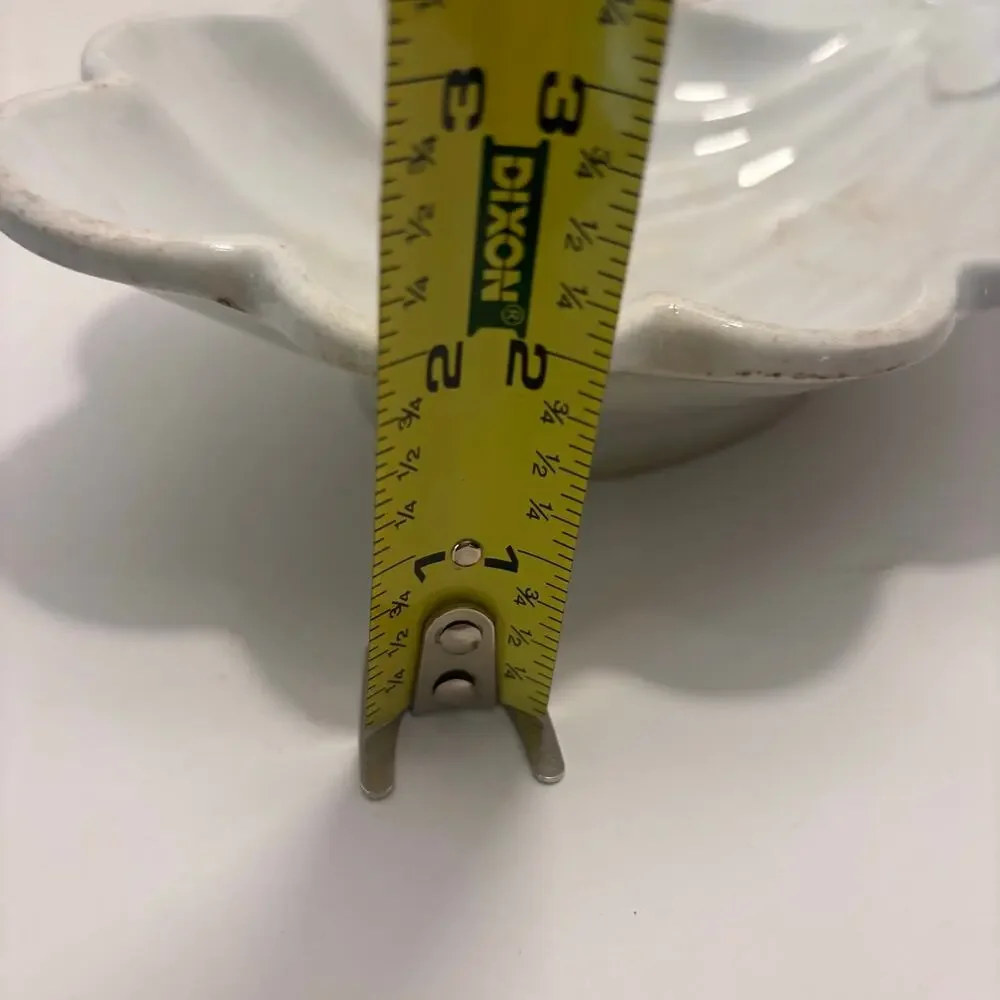Antique Anthony Shaw White Ironstone Shell-Shaped Dish Burslem, England 1860-70s